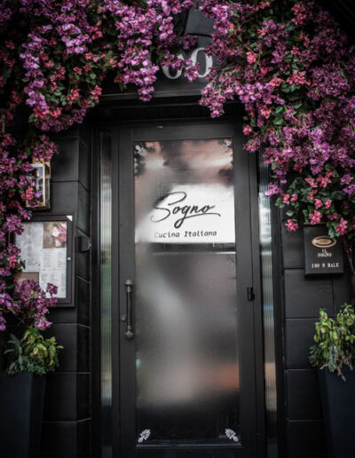 faux bougainvillea doorway