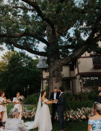 ceremony under trees