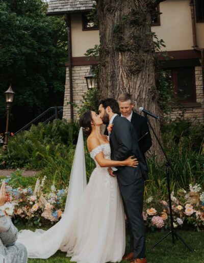 wedding ceremony with flowers