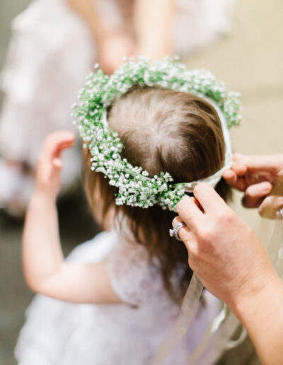 flower girl head wreath